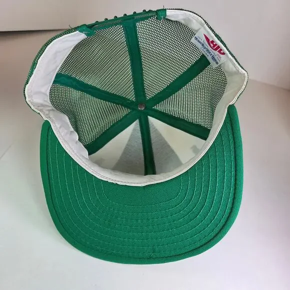 Vintage Philadelphia Eagles AJD Lucky Stripes Trucker Hat Snapback USA